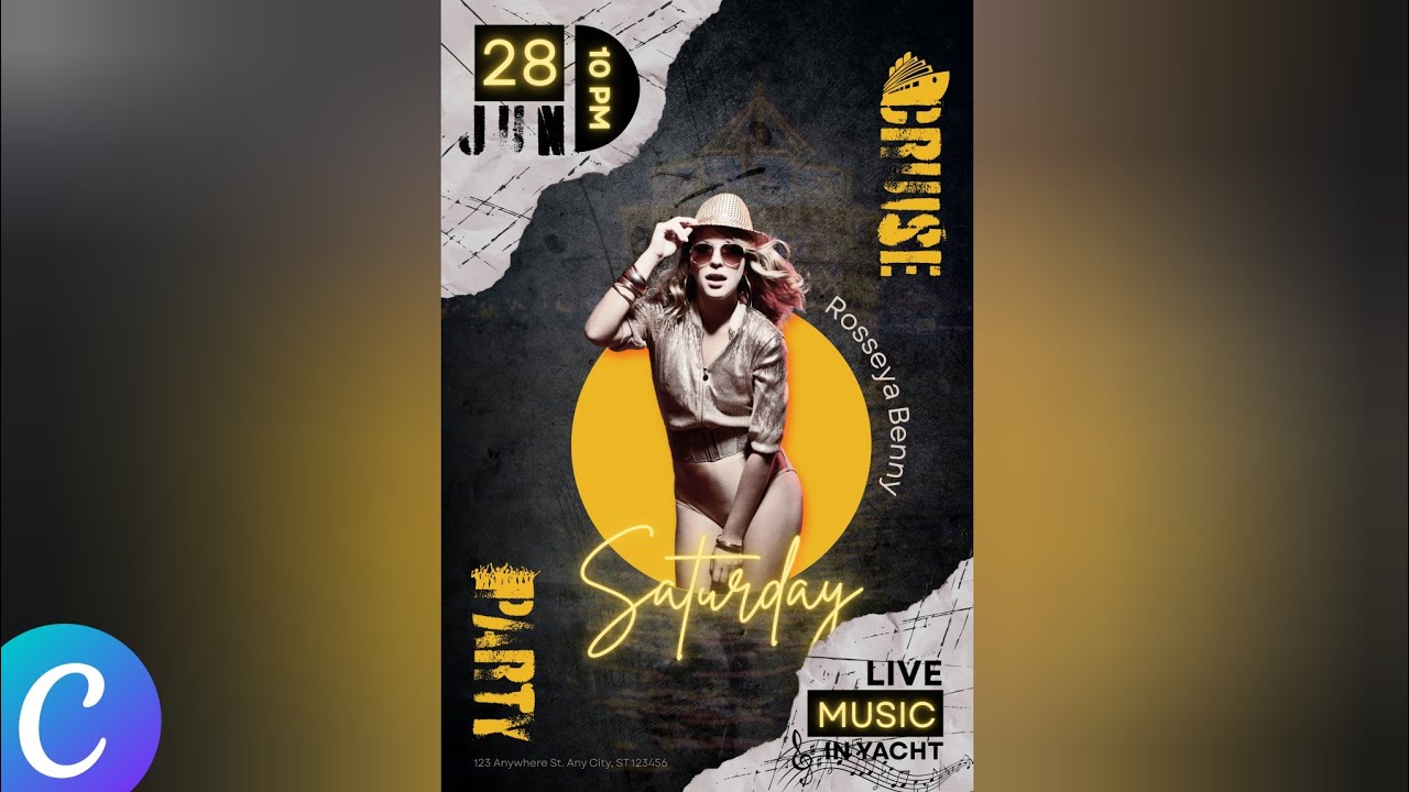 Party Invitation Poster Design with Canva
