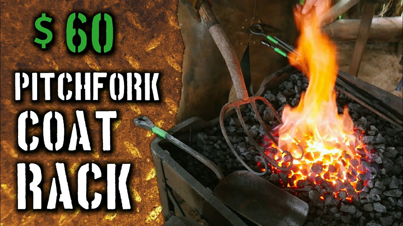 Forging a $60 Pitchfork Coat Rack for the Shop (Blacksmith Projects to Sell)