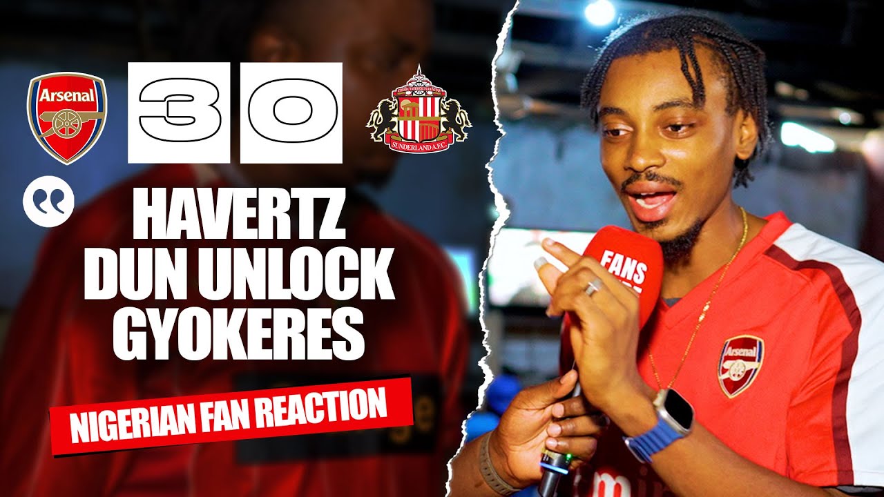ARSENAL 3-0 SUNDERLAND  ( Ade - NIGERIAN FAN REACTION) - Premier League 2025/2026