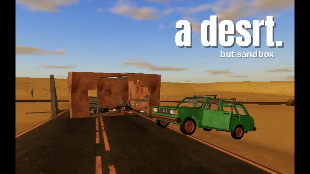 I played Roblox A desrt but Sandbox mode (BAD IDEA)