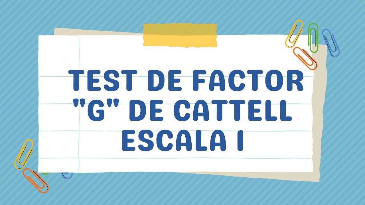 TEST DE FACTOR 