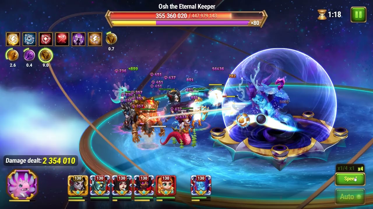team who can make 10 mil damage on Osh lvl 150