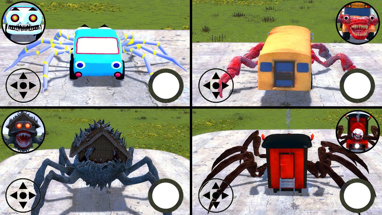 I BECOME THOMAS CAR EATER, SCHOOL BUS EATER, MONSTER HOUSE HEAD, CHOO CHOO CHARLES IN GMOD!!