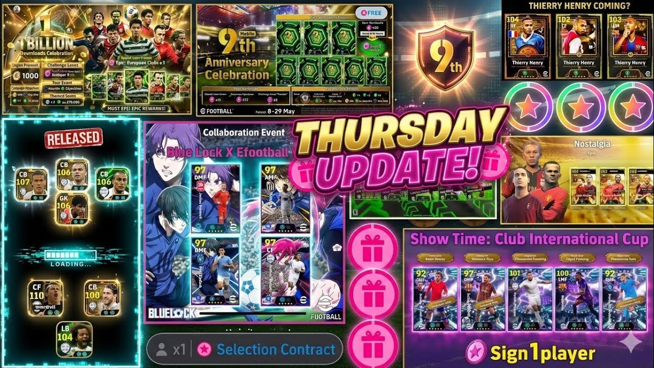 Big Update V5.3.1🔥😊!! Upcoming New Epic & Showtime Pack, New Club Pack, Free Coins In eFootball 2026