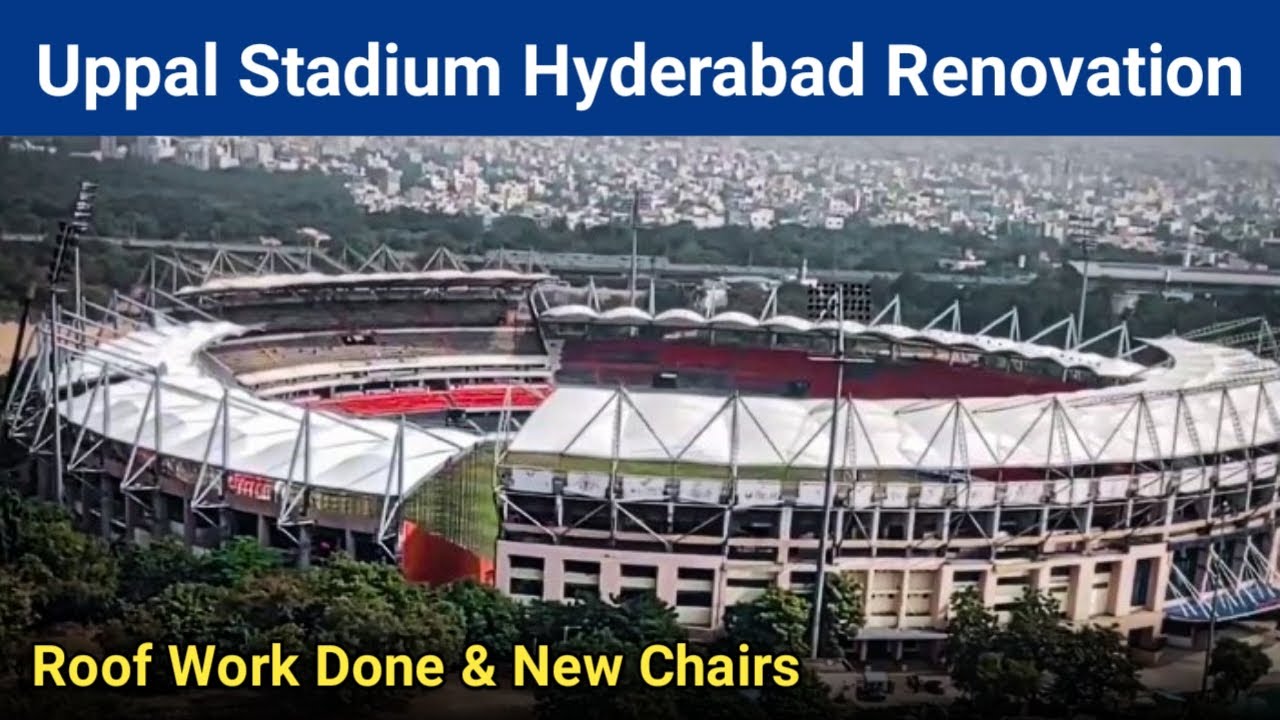 Uppal Stadium Hyderabad Renovation Roof Work Done | Rajive Gandhi Stadium Latest Updates