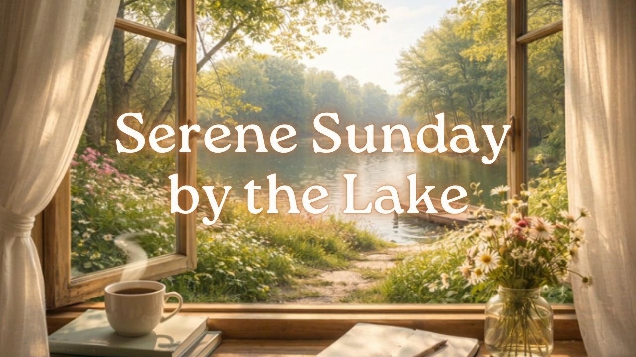 Serene Sunday by the Lake 🌻 Open Window Spring Ambiance & Birdsong for Soft Focus & Relaxation