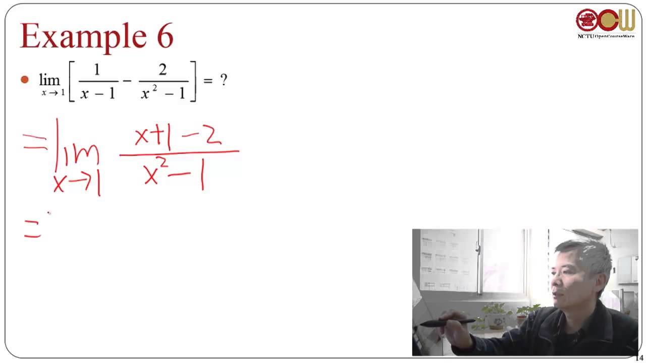Lec04 微積分(一)-103學年度 2.2 The Limit of a Function ~2.3 Calculating Limits Using the Limit Laws