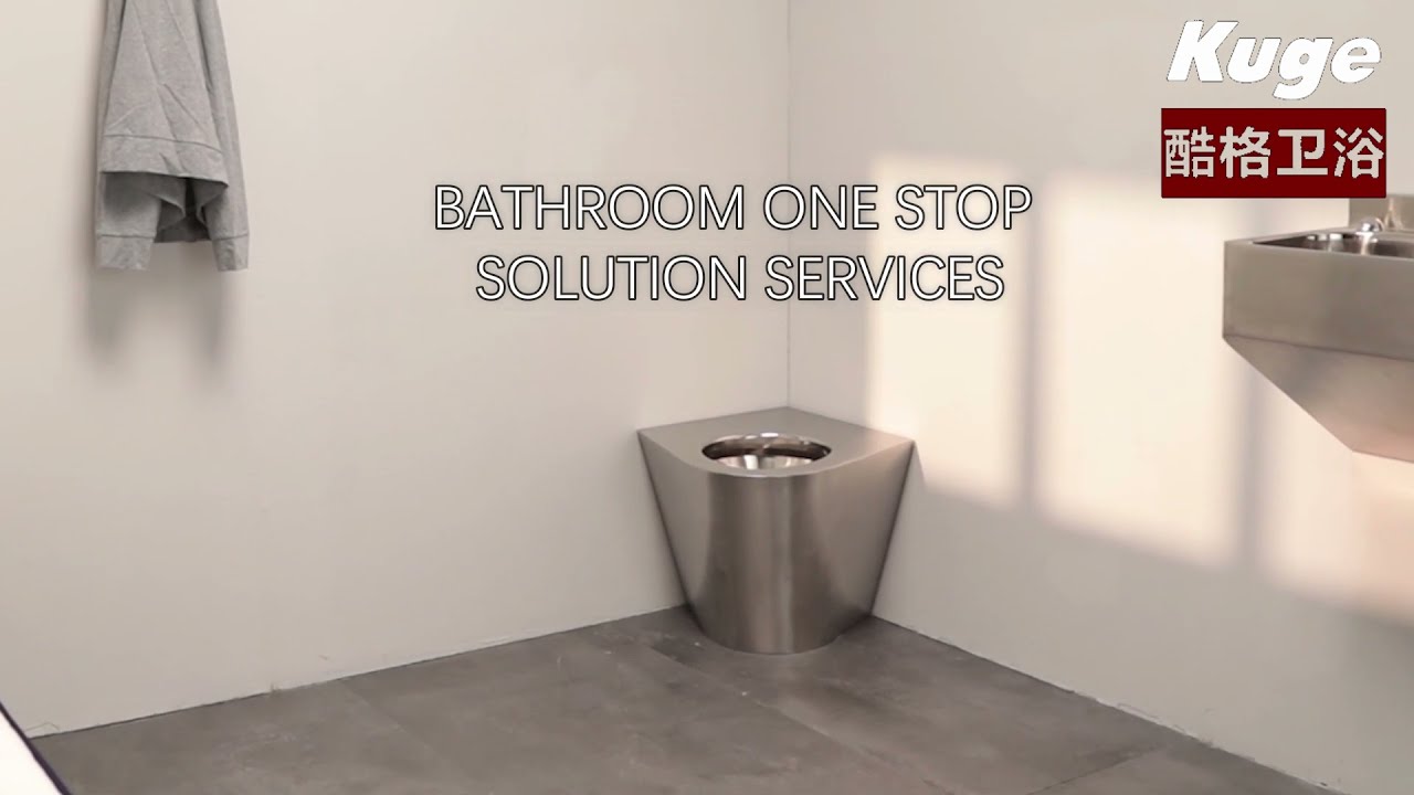 European style stainless steel Corner floor mounted toilet
