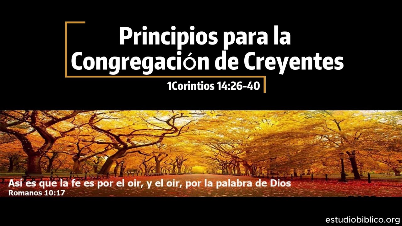 27_1 Corintios 14:26 al 40: Principios para la Congregación de los Creyentes