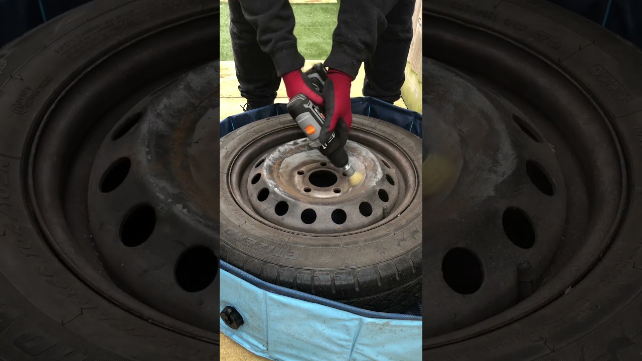 Wheel preparation #sanding #wheels #vanconversion