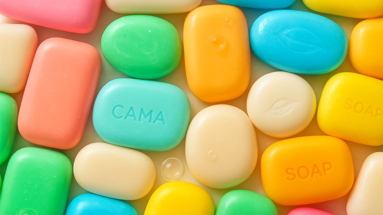 ASMR Soap boxes with starch★Cutting cubes★Hand crush soap stripes★