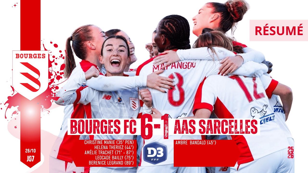 D3F : Bourges déroule face à Sarcelles (6-1)