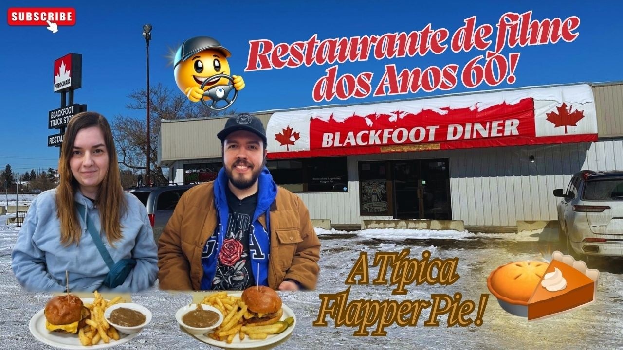 RESTAURANTE DE FILME DOS ANOS 60 !!! - The Blackfoot Diner (+ a Famosa FLAPPER PIE !) 🍔😋
