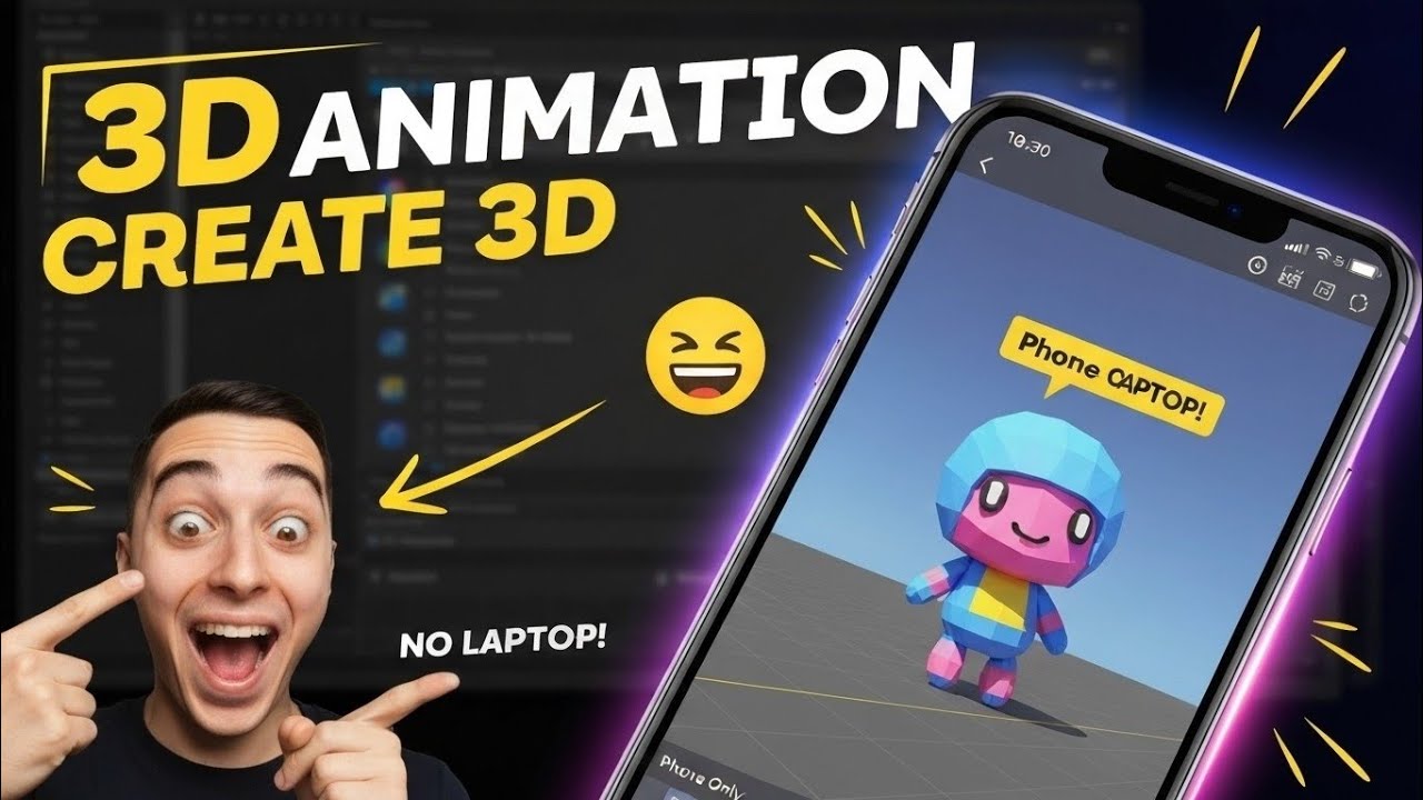 How to Make 3D Animation Videos on Mobile Phone (Free Apps, No PC) Step-by-Step
