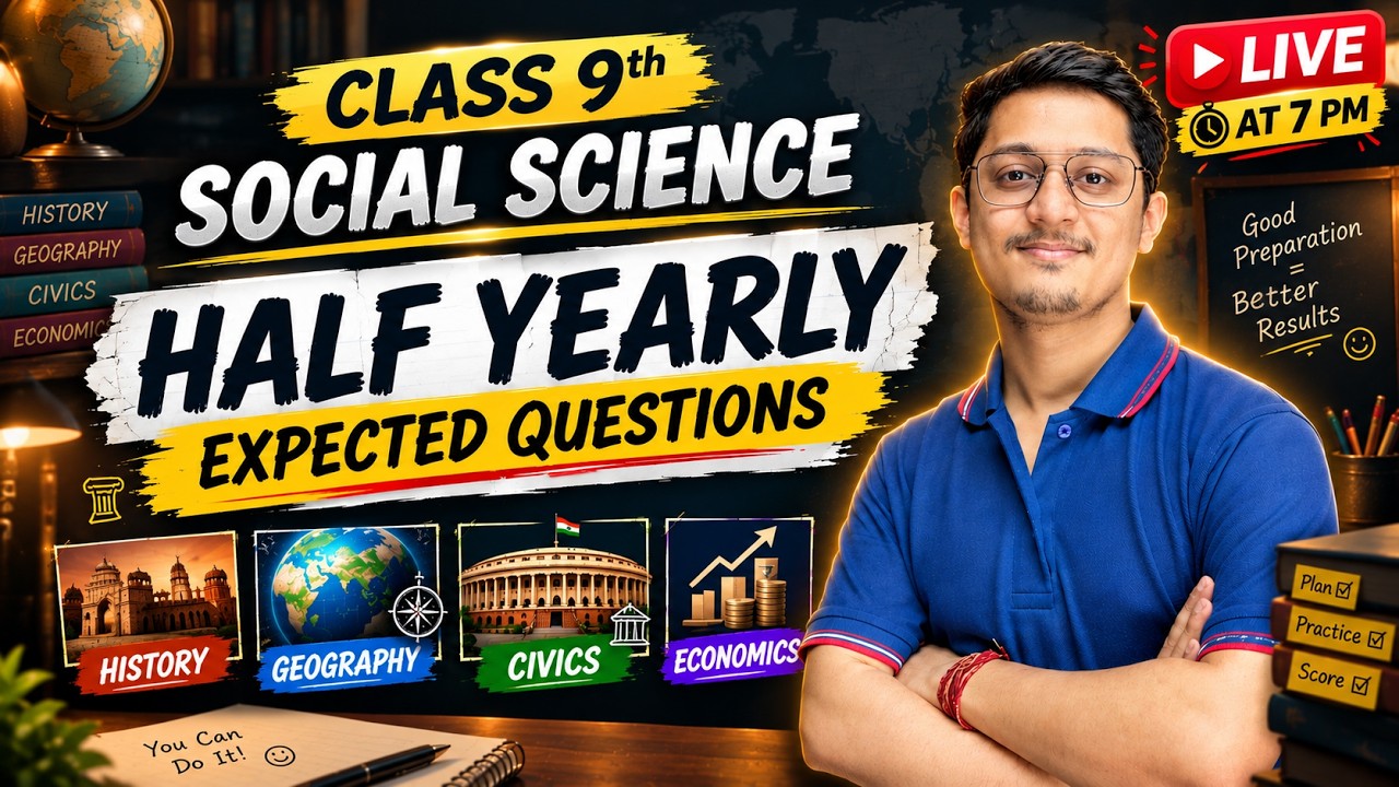 Class 9 SST | Half Yearly Expected Questions 🔥 | Important Questions for Exam | LIVE