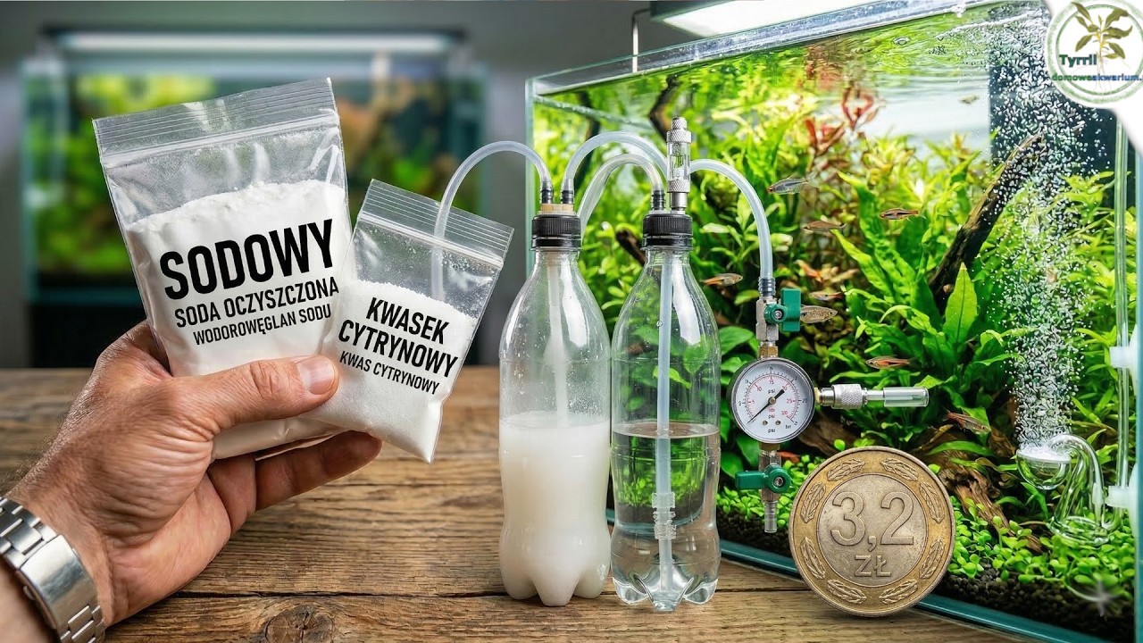 Zrobiłem CO2 za grosze! Soda, kwasek i zestaw z Chin 😲🐟