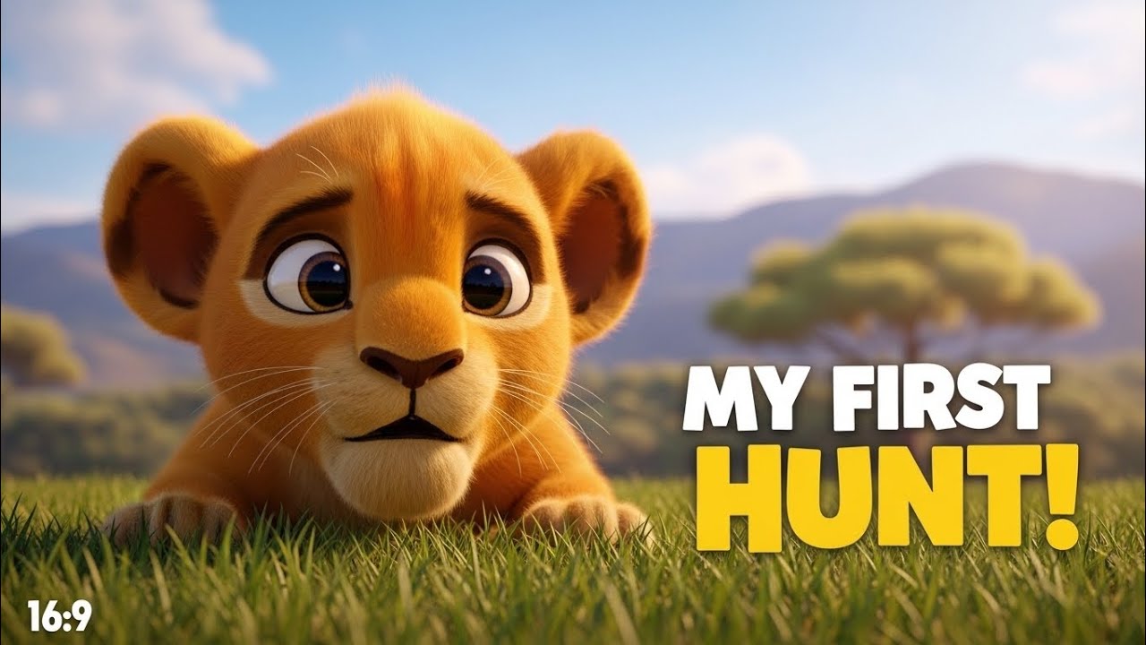 My First Hunt! 🦁 Little Lion Adventure | Kids Cartoon Story