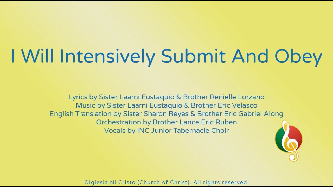 I Will Intensively Submit And Obey