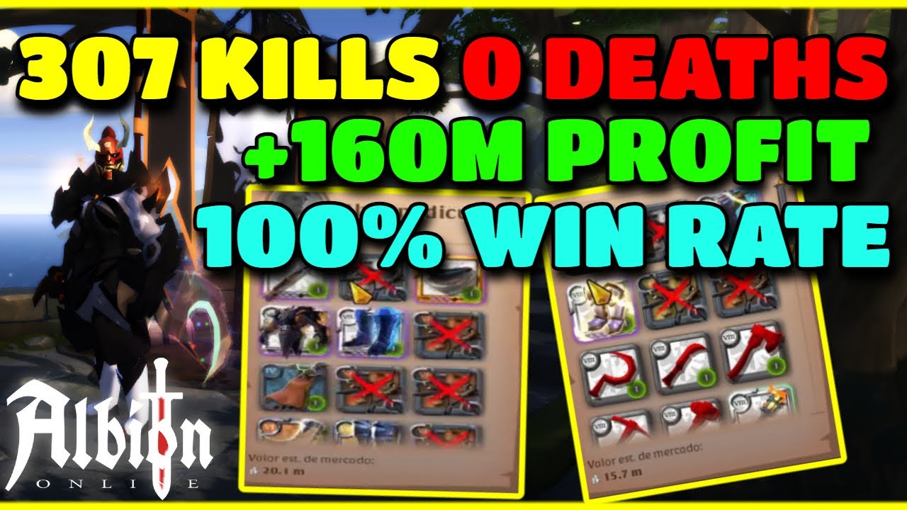 307Kills💀 0 Deaths👼+160M Profit💲Tales In the Mist - Albion Online PvP |Mists Of avalon