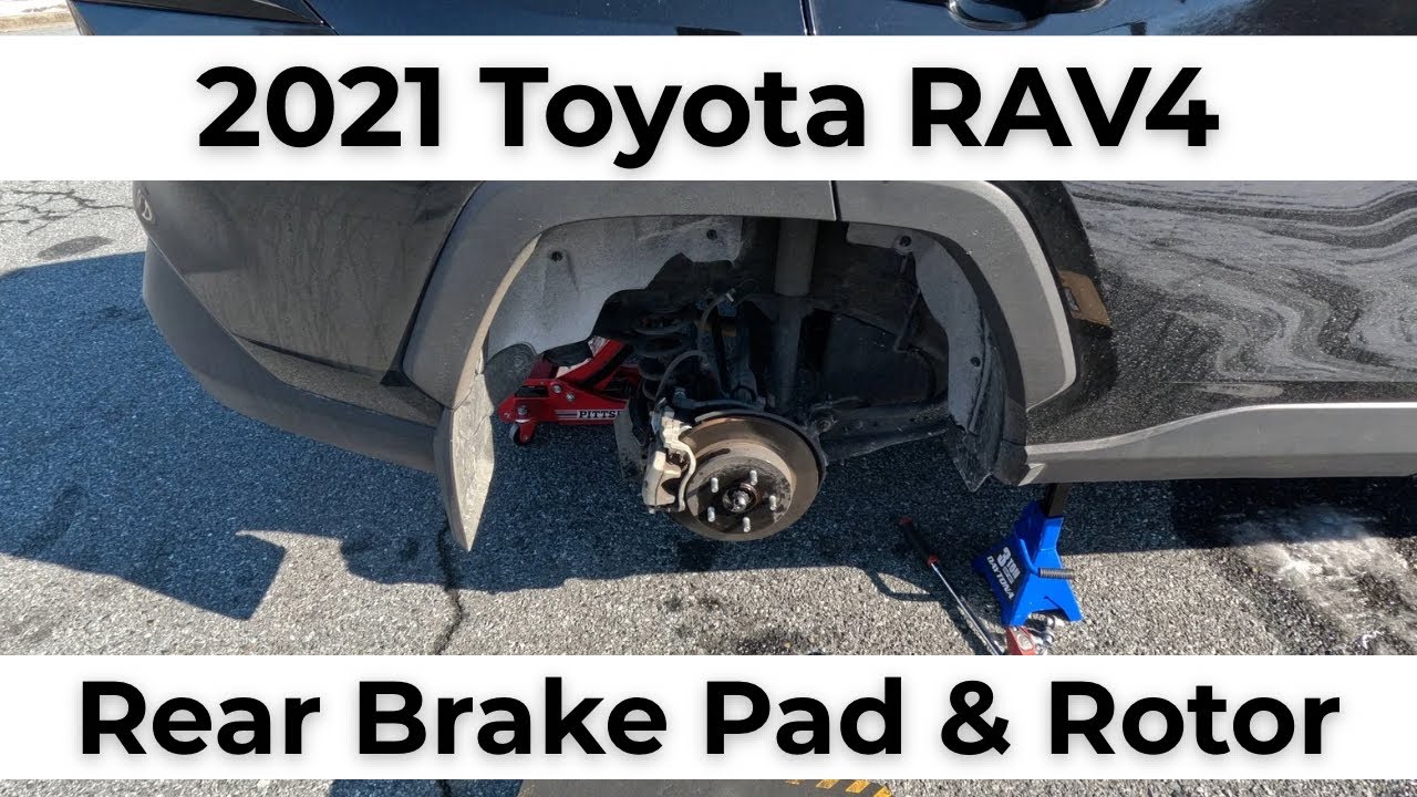 Замена задних тормозных колодок и ротора Toyota RAV4 2019-2025