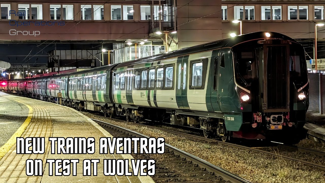 NEW TRAINS at Night 730 Aventras on test at Wolves 20-24/01/24