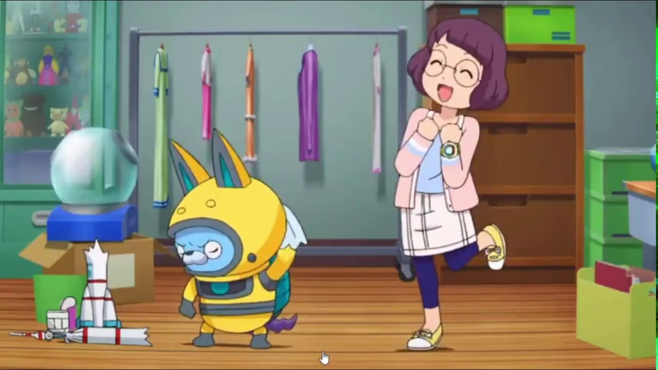 Yo-kai Watch: Hailey Anne draws on Usapyon's helment