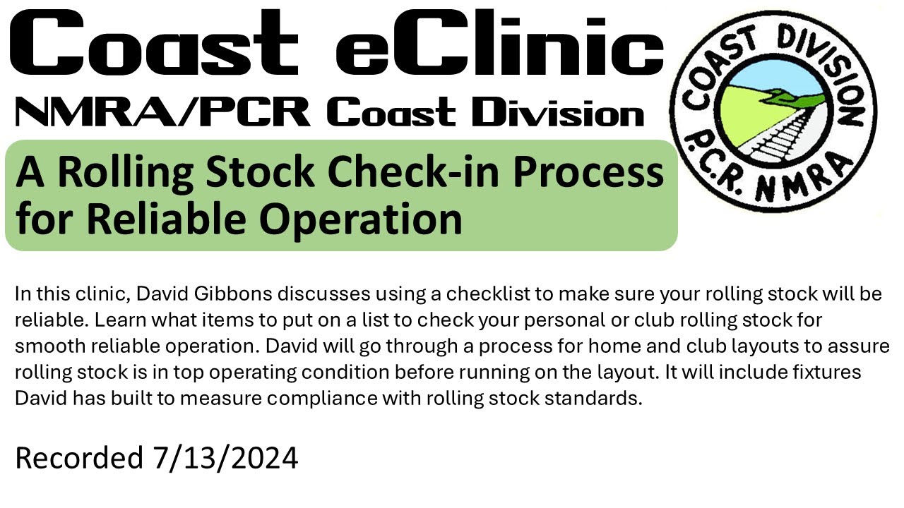 A Rolling Stock Check-in Process for Reliable Operation