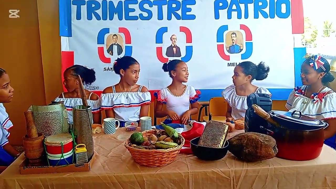 Confección de la bandera Dominicana. 