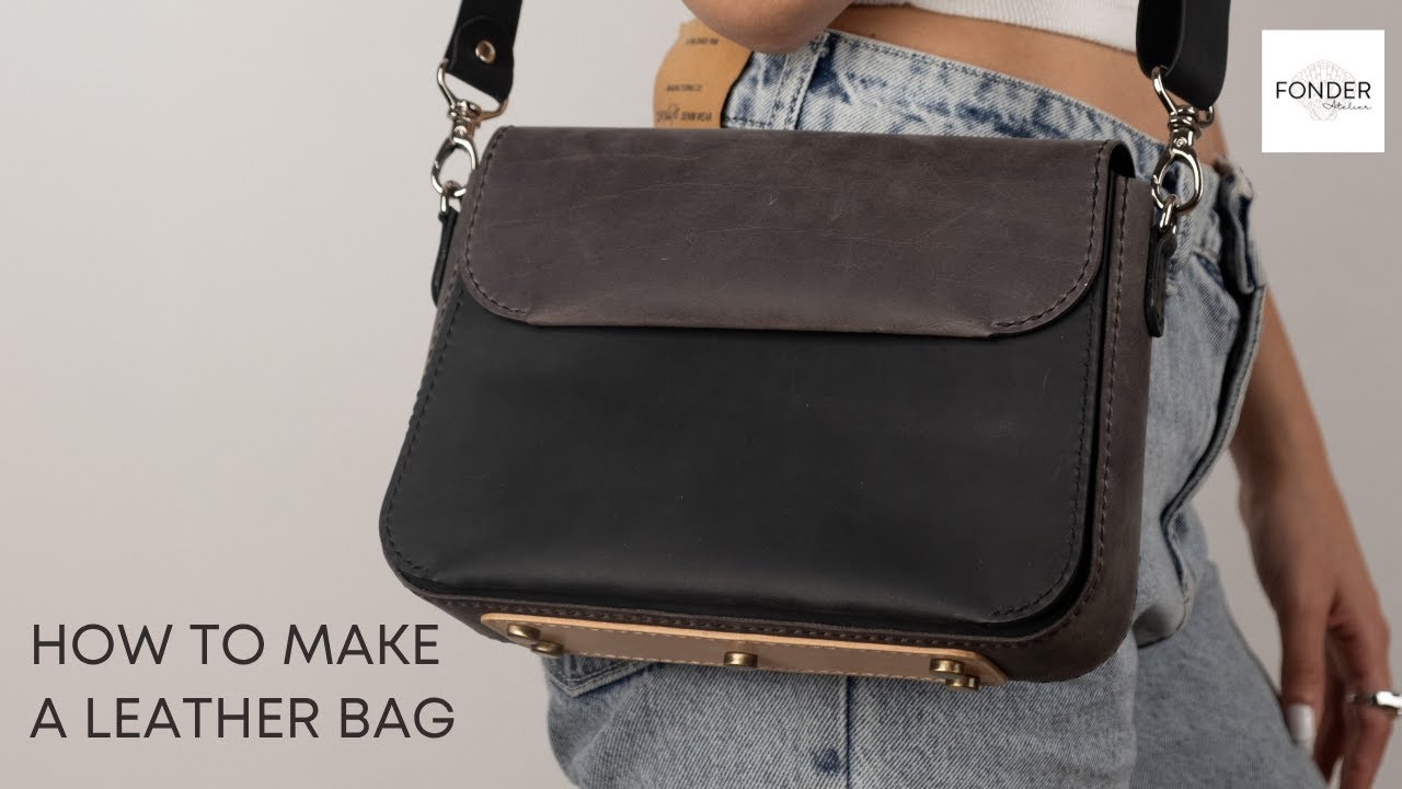How to Make Leather Crossbody Bag / Leather Craft Tutorial