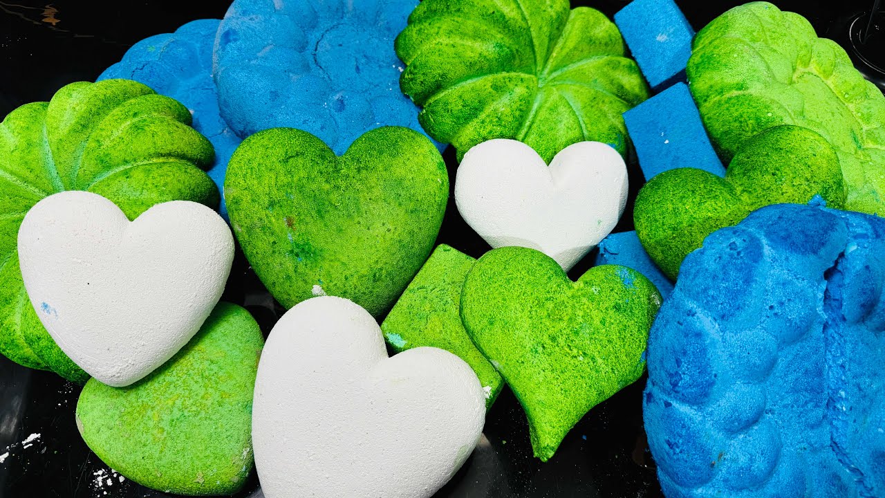 Soft fluffy Dyed Chalk ASMR Reform | Oddly Satisfying Large Shape Dyed Chalk Crush 