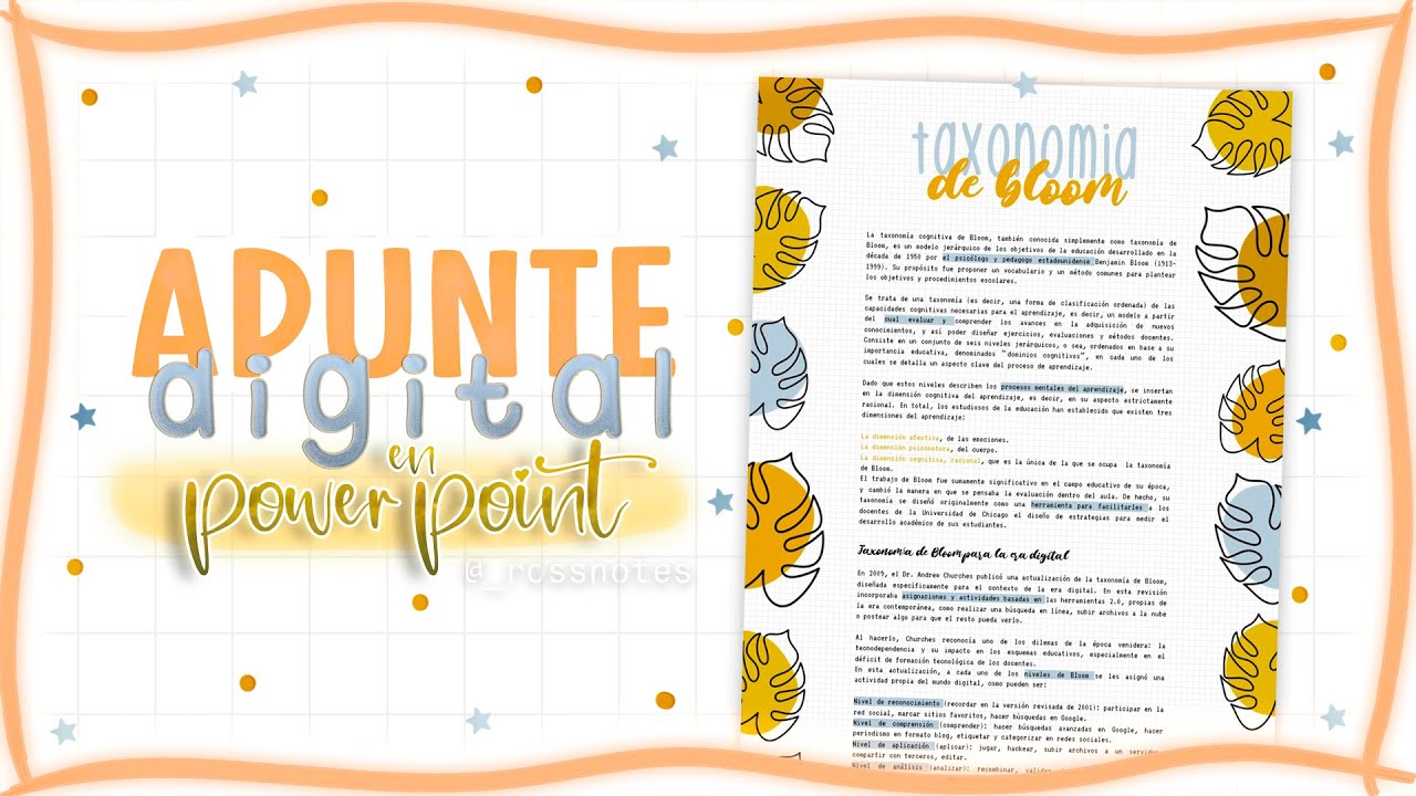 🌈 Apunte Bonito Digital en Power Point 🎇 | Notas de Ross🎇