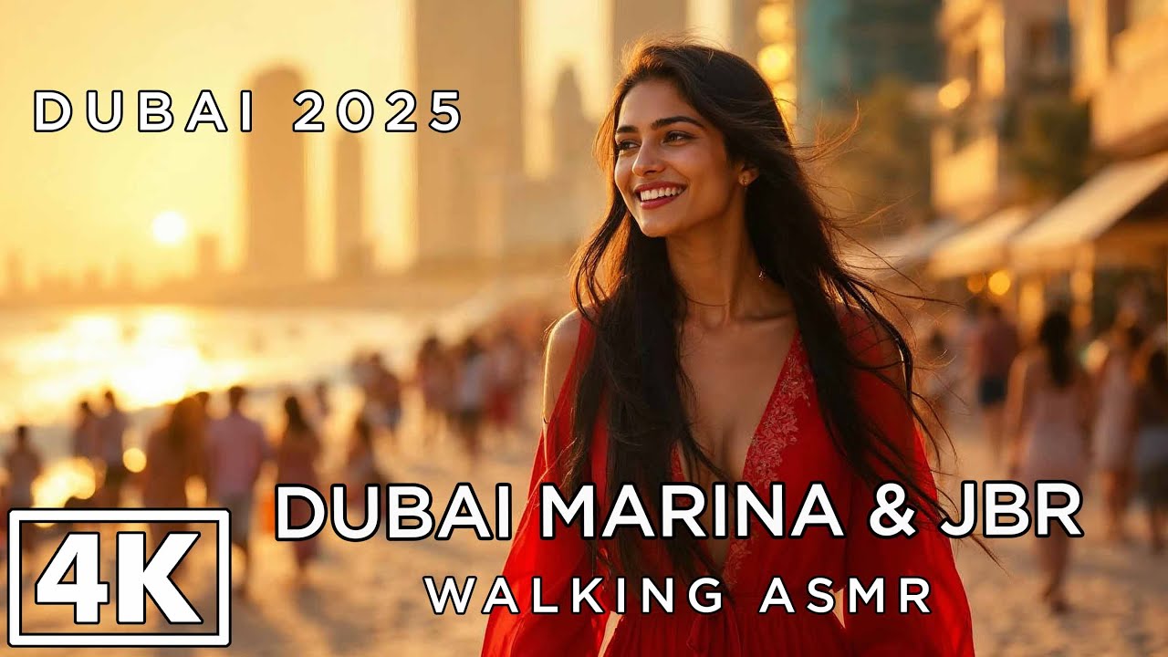 Dubai 2025 [4K] Why Is Everyone Walking Here at Night? | Dubai Marina ASMR Tour