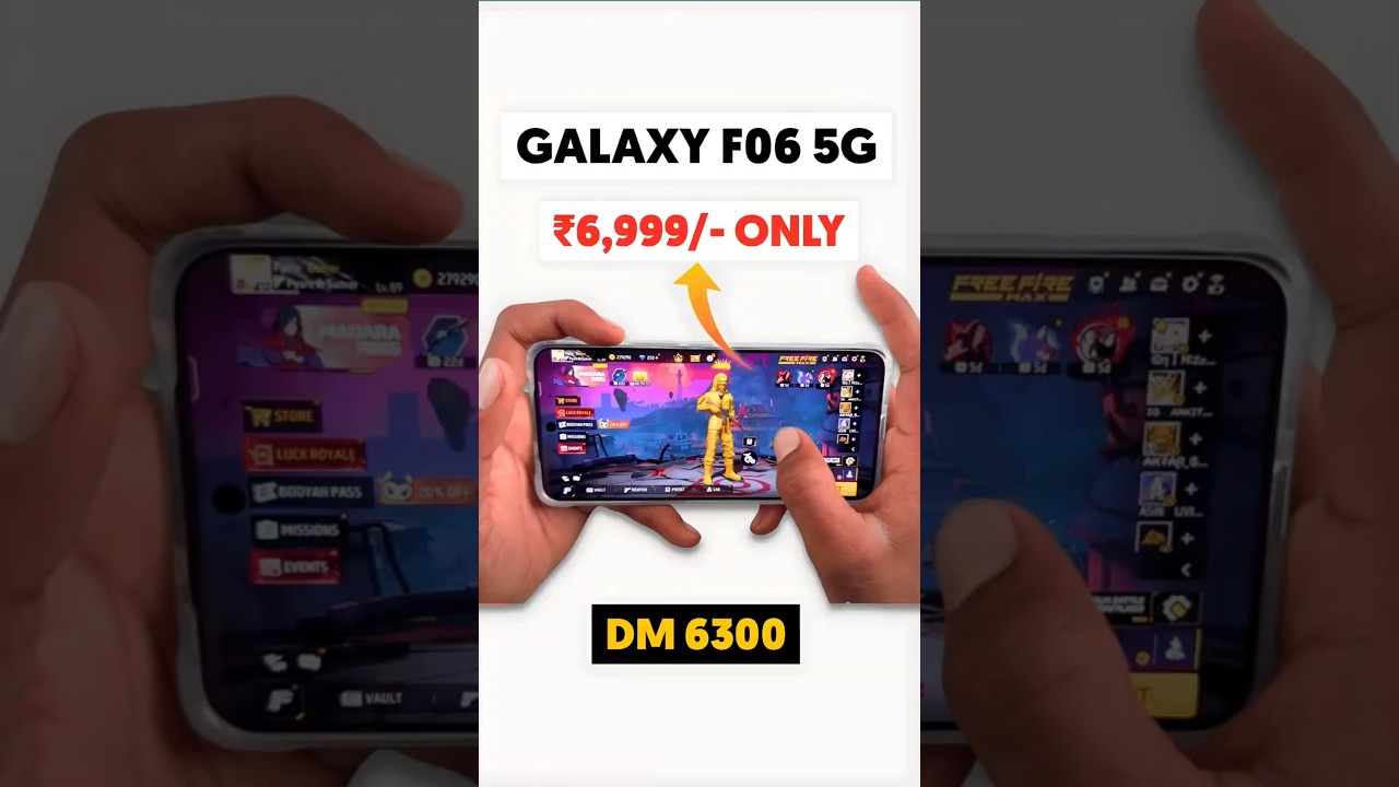 Samsung F06 5G Gaming Test free fire ⚡ Dimensity 6300 Gaming Test | Best Gaming Phone under 10k 2025