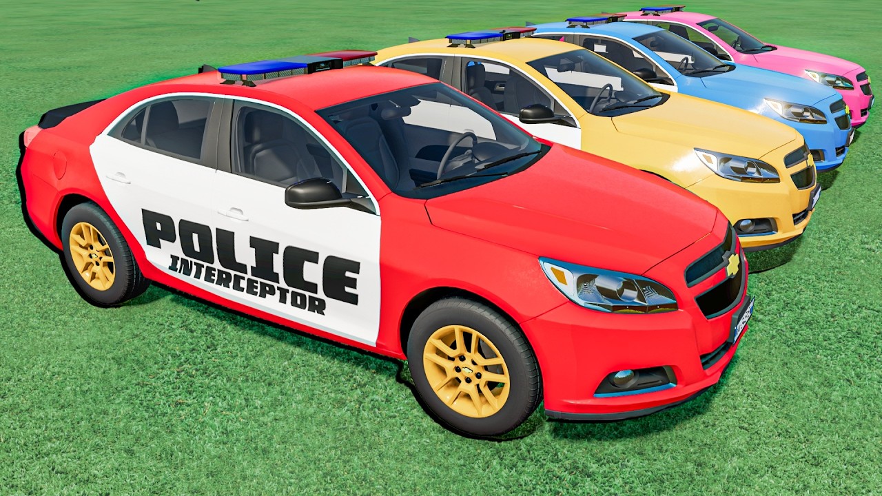 TRANSPORTING ALL POLICE CARS DRIFTING TRIPLE WOW ! FS22