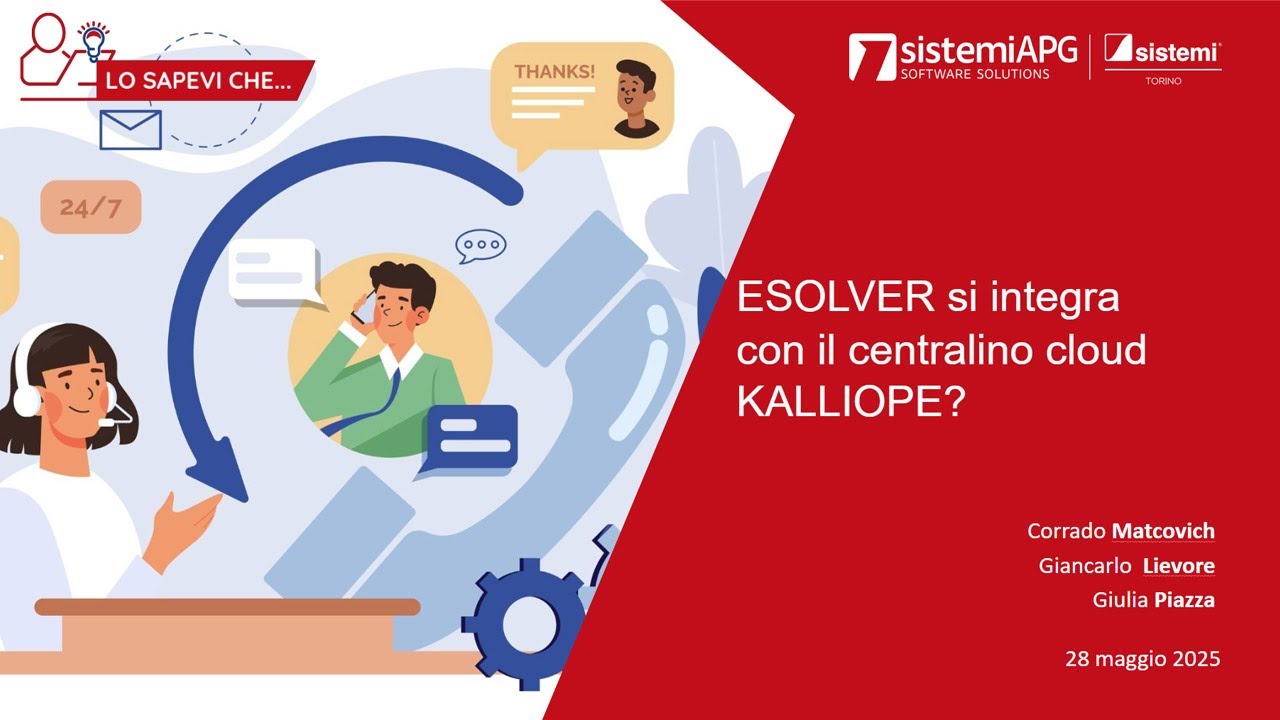 Lo Sapevi che - ESOLVER si integra con il centralino cloud Kalliope
