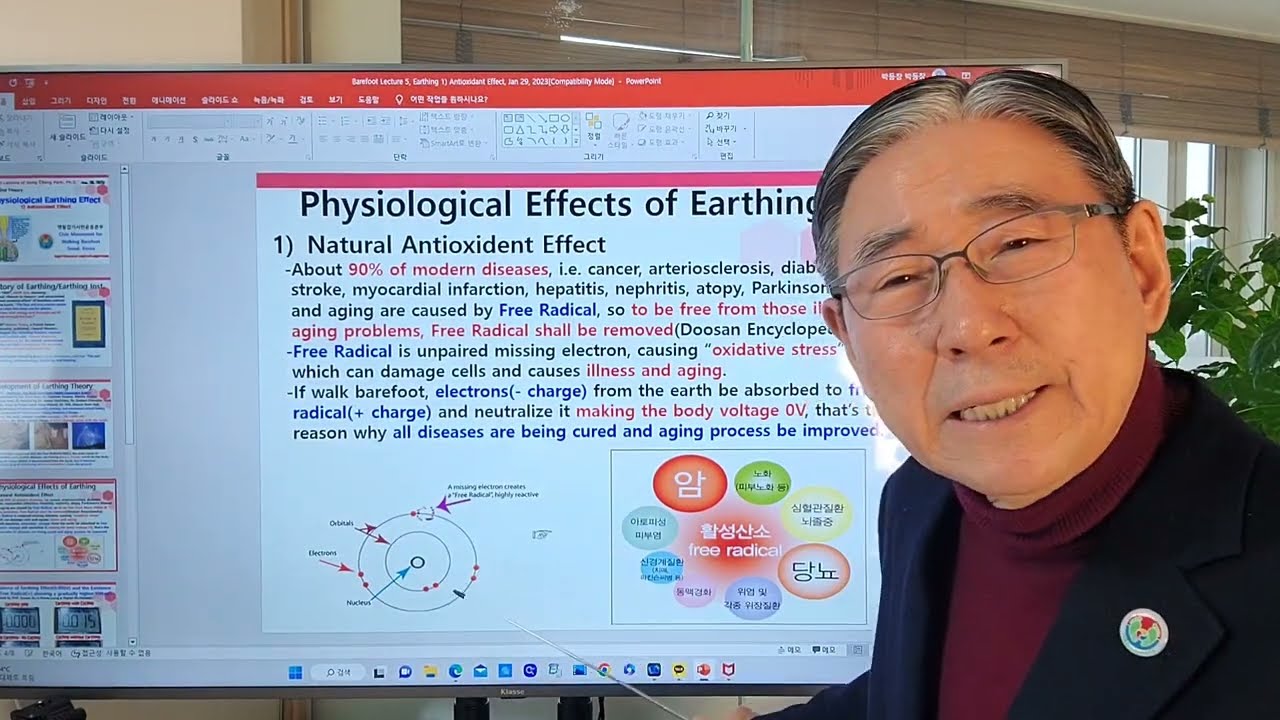 Barefoot Lecture 5: The 2nd Theory of Walking Barefoot- Earthing, 1) Natural Antioxident Effect