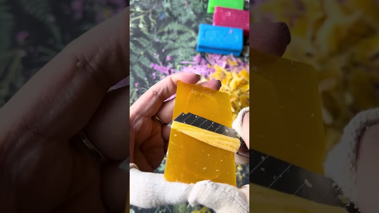 Giant Colorful Soap Bar #SoapCarving #SoapCutting #ASMR #Satisfying #OddlySatisfying #Relaxing #Soap