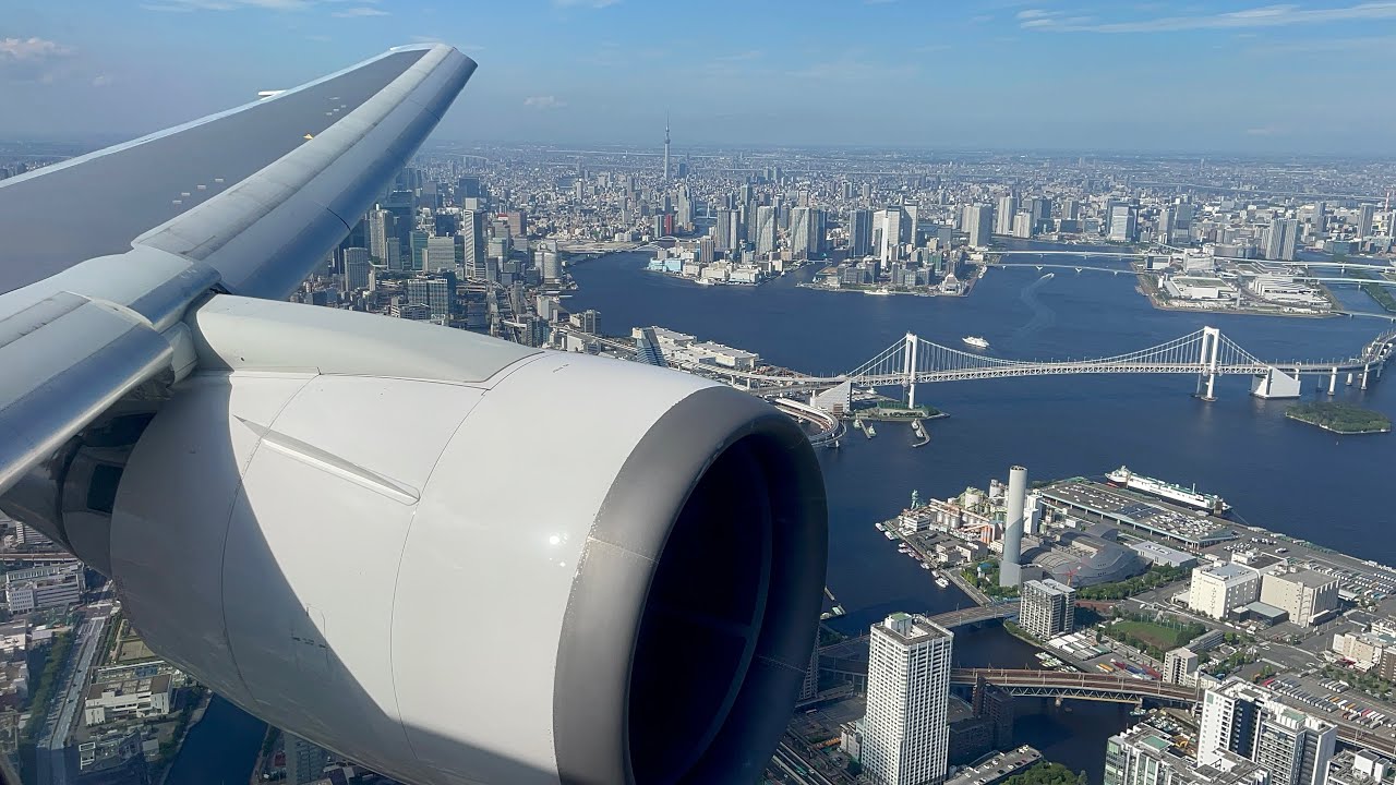 【都心ルート】JAL B767-300ER 羽田空港着陸