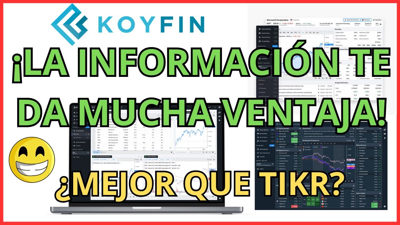 👉GU&Iacute;A/TUTORIAL KOYFIN: MEJOR PLATAFORMA de INFORMACI&Oacute;N de MERCADOS, SECTORES y EMPRESAS(GRATIS)🔍📊