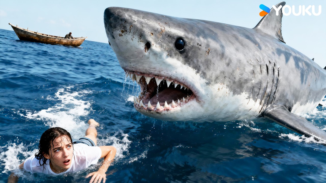 👧💪🦈Brave daughter braves sharks to save father! | Megalodon Returns | YOUKU MONSTER MOVIE