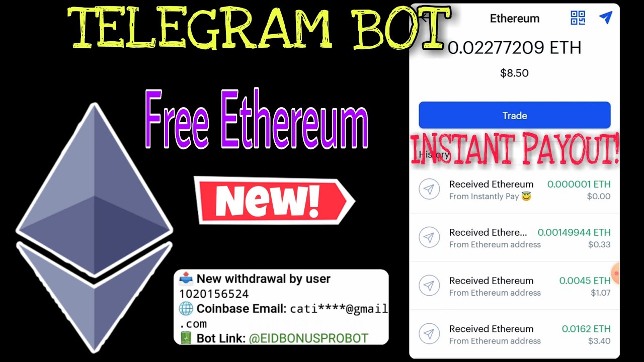 TELEGRAM BOT FOR FREE ETHEREUM || UPDATED AUG 4 STATUS PAYING