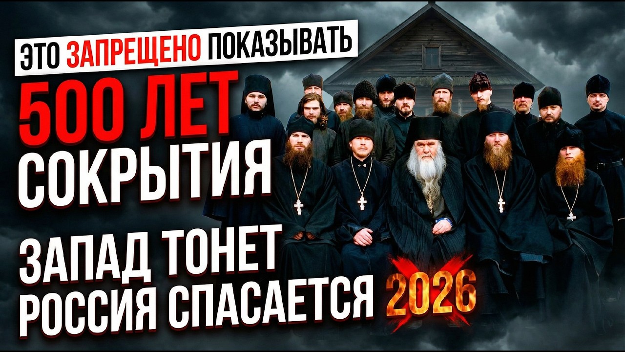 ЭТО ЗАПРЕЩЕНО К ПОКАЗУ. Пророчество Афонских Старцев о Весне 2026 — Запад Тонет, Россия Спасается