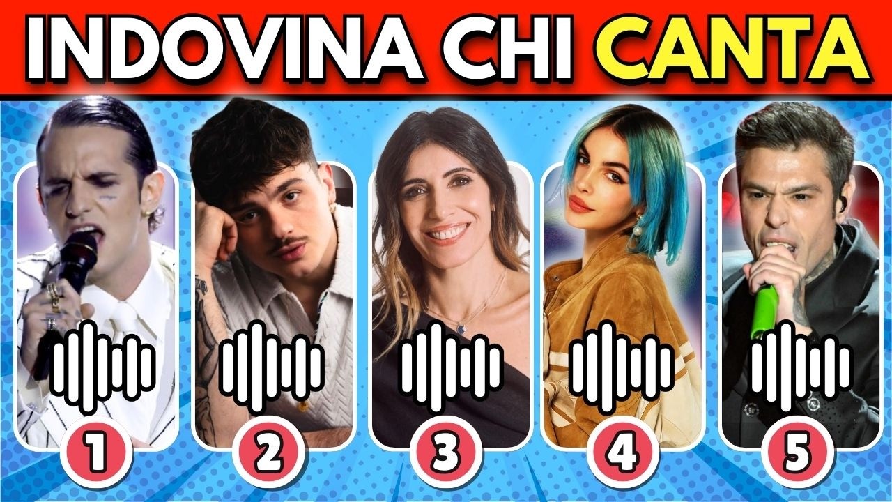 INDOVINA IL CANTANTE DALLA VOCE - SANREMO 2025 🎶 🇮🇹  | Olly, Achille Lauro, Tony Effe, Elodie, Fedez