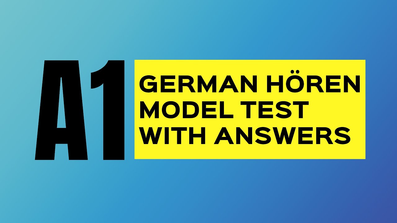 German A1 Listening Model Test with Answers | Goethe Start Deutsch Hören #133