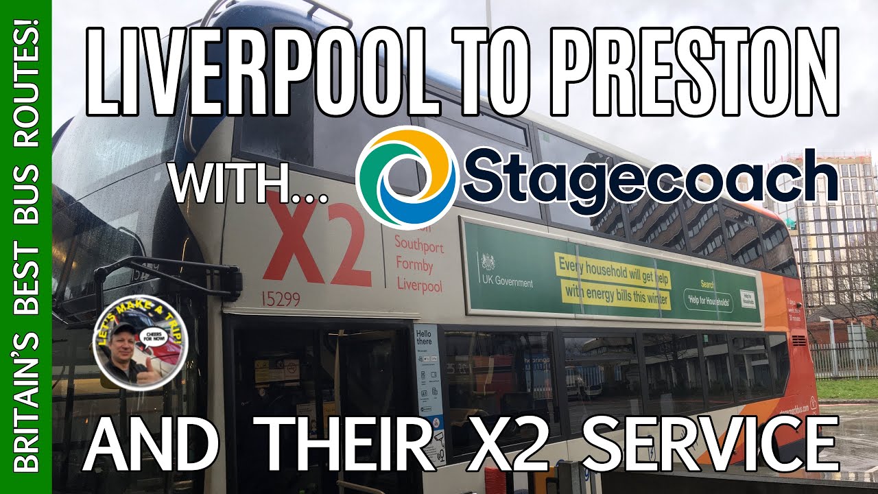 Совсем не то, чего я ожидал! Еду на автобусе Stagecoach X2 из Ливерпуля в Престон.
