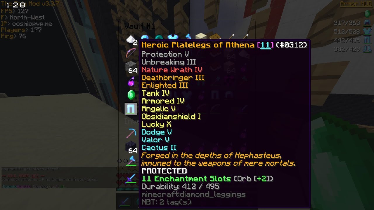So Many Godset Kills Divine + Natures + Depth Strider! Spirit Planet CosmicPvP Montage #1