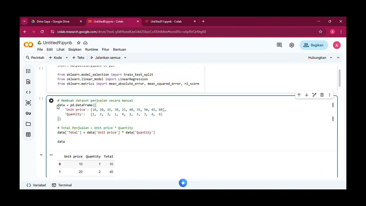 Prediksi Penjualan Menggunakan Machine Learning dengan metode Linear Regression