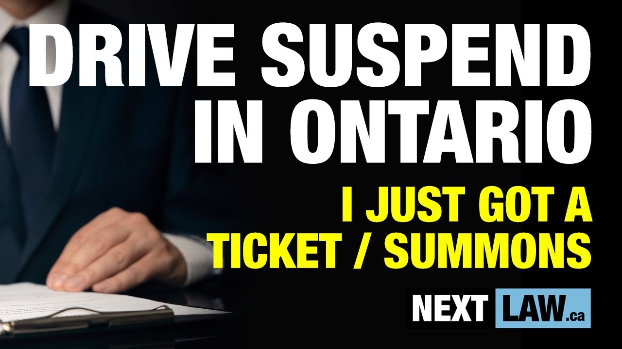 Ontario Suspended License Charges - My Ticket / Summons