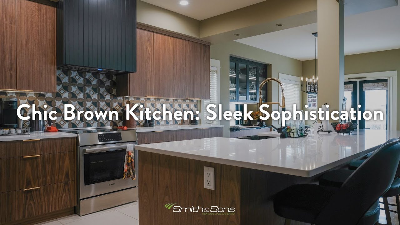Chic Brown Kitchen: Sleek Sophistication!