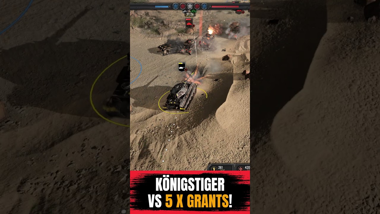 K&ouml;nigstiger VS 5 x Grants! Company of Heroes 3 #Shorts